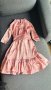 Детска розова сатенена рокля, снимка 3