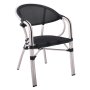 Стол трапезен Vegera Черен със сиви крака, снимка 1 - Столове - 44295377