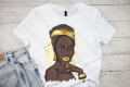 Дамска тениска Motif с цветна щампа жена / Мода/ Fashion Girl / Afro girl, снимка 1 - Тениски - 44811856