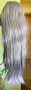 Перука от  висококачествен синтетичен косъм ,цвят   Омбре ( черно, сиво, лилаво), дължина 70см. , снимка 4