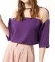 Ефектна дамска блуза в лилаво Jimmy Sanders - M, снимка 1 - Блузи с дълъг ръкав и пуловери - 42791387