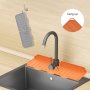 Силиконова подложка за кухненска мивка Размери: 37X14.5cm. Варианти: черна, оранжева, сива, снимка 2