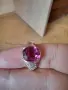 Голям сребърен пръстен с камъни сребро, снимка 1
