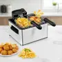 Фритюрник Cheffinger CF-EDP5.0 – 5L, 2000W, неръждаема стомана, 3 кошници, регулируема температура, снимка 1