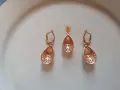 Съветски златен комплект обеци и висулка, снимка 2