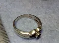 СТАР АНГЛИЙСКИ СРЕБЪРЕН ПРЪСТЕН СРЕБРО 925 с ГНЕЗДО За ВГРАЖДАНЕ на СКЪПОЦЕНЕН КАМЪК 47545, снимка 6