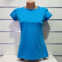 Нова дамска изчистена синя тениска, снимка 2 - Тениски - 29964965