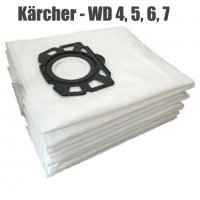 Филтърни торби торбички филтри за прахосмукачки Керхер Karcher WD2, WD3, WD4/5/6, снимка 4 - Прахосмукачки - 37484221