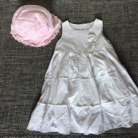 Mila Blue маркова нова бебешка рокля,шапка и подарък още една рокля.3 бр за 10 лв ОБЩО!, снимка 1 - Бебешки рокли - 29109286