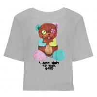 ХИТ!!! CROP TOP - къса дамска тениска BARROW FEEL GOOD BEAR - различни цветове!, снимка 5 - Тениски - 37295230