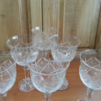 Кристални чаши, снимка 6 - Антикварни и старинни предмети - 36402132