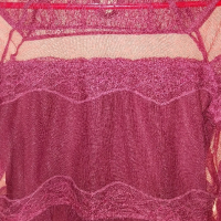 НОВА дантелена, елегантна блузка, цвят бордо. Размер S. 17 лв., снимка 3 - Ризи - 44189942