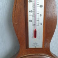 Стар голям ангийски барометър и термометър, снимка 3 - Антикварни и старинни предмети - 40795100