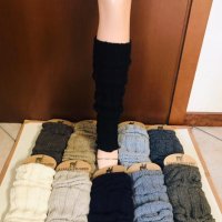 7 цвята италиански плетени 100% вълнени калци от глезени до колена вълнени гети вълнени калцуни, снимка 7 - Дамски чорапи - 21653366