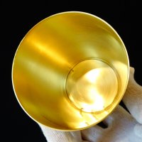 Старинна чаша от месинг 9.5 см., снимка 2 - Чаши - 31768736