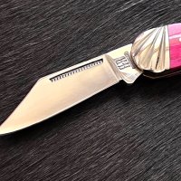 Колекционерски, удобен сгъваем джобен нож. Small Leg Knife Hot Pink (RR971), снимка 6 - Ножове - 42905557