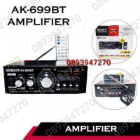 Аудио усилвател, BLUETOOTH,FM, USB,MP3,SD модел UKC-AK-699BT 2X300W, снимка 3 - Караоке - 39441342