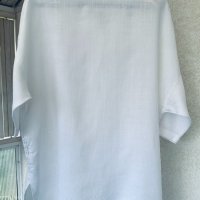 Голяма бяла риза-туника OPIUM Германия 100% лен, снимка 3 - Ризи - 37040801