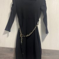 Къса черна рокля размер XS, снимка 1 - Рокли - 42864715