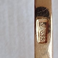 Руски златен пръстен с розов сапфир, снимка 5 - Пръстени - 40053876