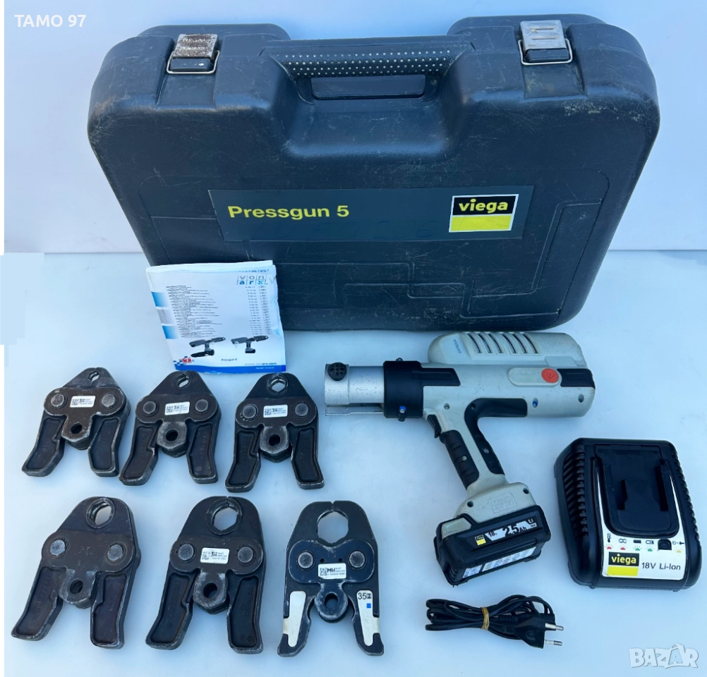 Viega Pressgun 5 - Акумулаторна преса за пресфитинги 12-15-18-22-28-35, снимка 1