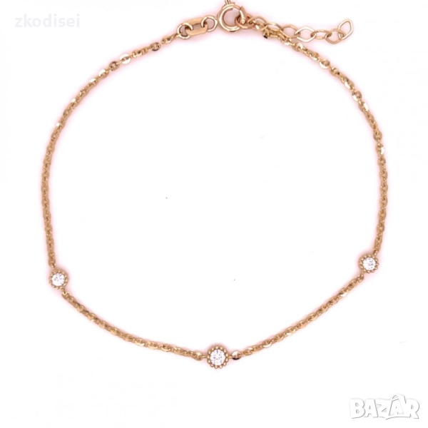 Златна дамска гривна 1,36гр. 19,0см. 14кр. проба:585 модел:33719-4, снимка 1