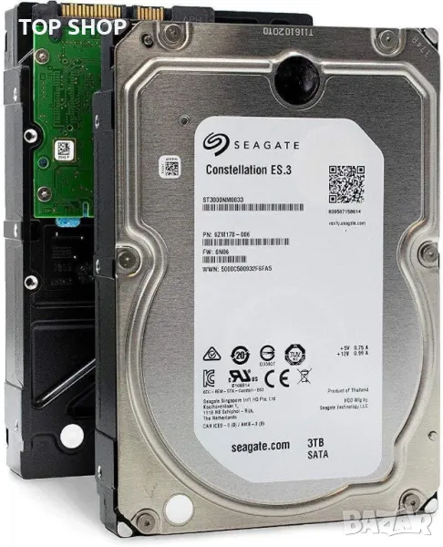 НОВ хард диск за видеонаблюдение Seagate Constellation ES.3 3.5 3TB 7200rpm 128MB SATA3 ST3000NM0033, снимка 1