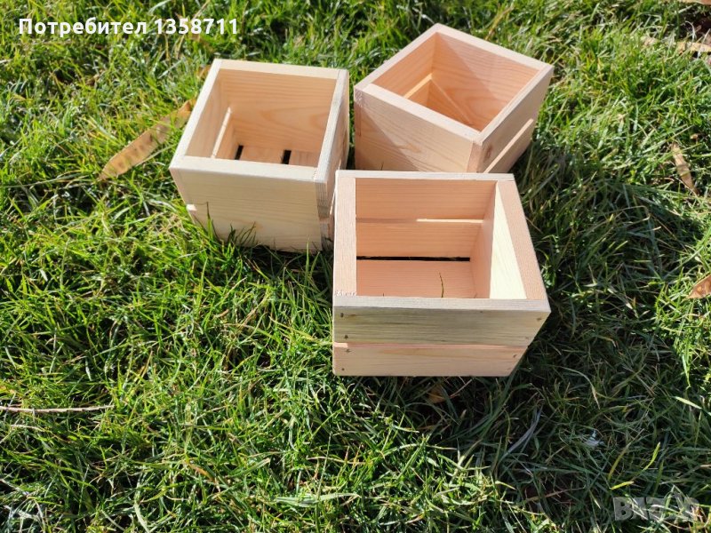 Малки дървени кашпи, снимка 1