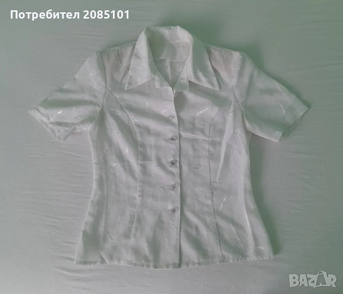 Дамски бели прозрачни ризки, снимка 1