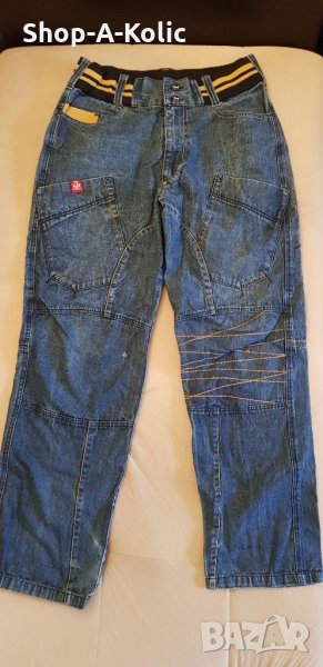 Vintage Retro 90s BULLROT WEAR CLOTHING CORP. Denim Jeans Hip Hop Embroidered, снимка 1
