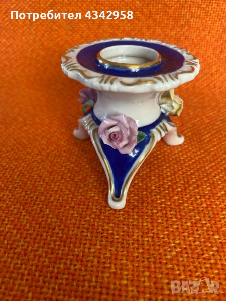 Vintage Frankenthal Dresden.1920 г. Античен свещник., снимка 1