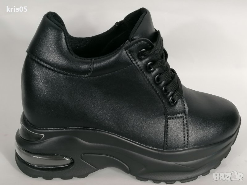 Черни маратонки на платформа, снимка 1