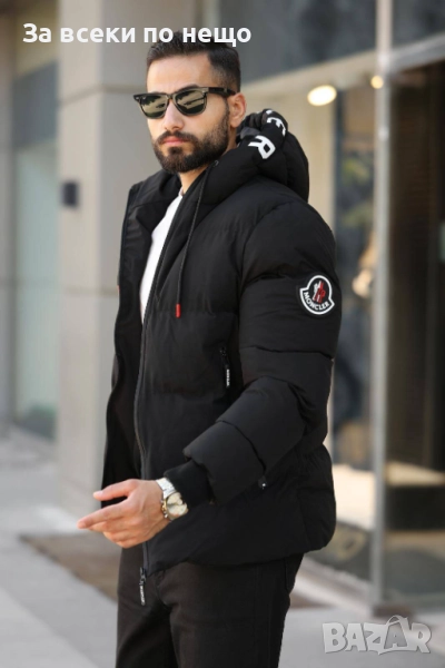 Moncler Мъжко Черно Зимно Яке С Качулка Монклер Код A1118, снимка 1