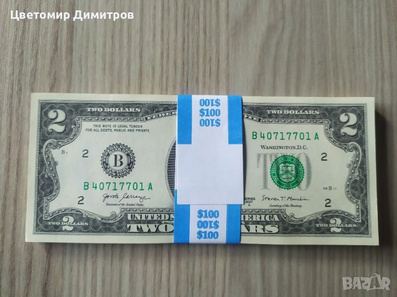 нови банкноти от 2 долара (2 USD), снимка 1