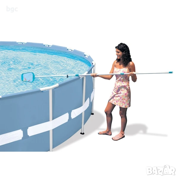 НОВ Комплект за поддръжка на басейни Intex с възможност за монтиране на прахосмукачка, 2.39 м - 24 м, снимка 1