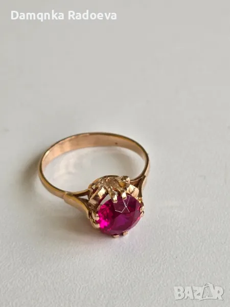 СССР златен пръстен 14 карата, снимка 1