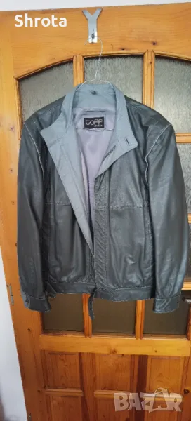 Кожено яке. сиво размер 40 L, снимка 1