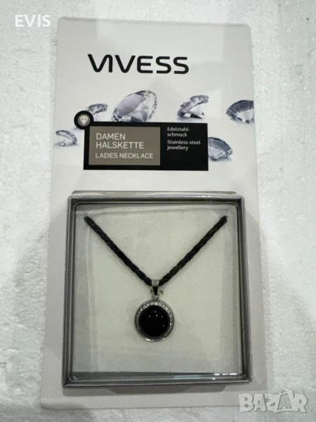 Продавам елегантно колие Vivess с камък – стил и блясък в едно!, снимка 1