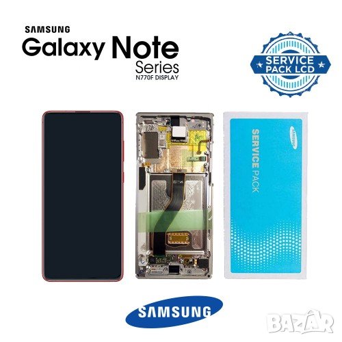 LCD Дисплей за Samsung SM-N770F / GH82-22055A Galaxy Note 10 Lite / Тъч скрийн / Черен / Оригинал Se, снимка 1