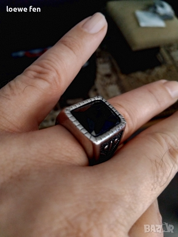 Голям мъжки пръстен подходящ за съчетаване с часовници!, снимка 1