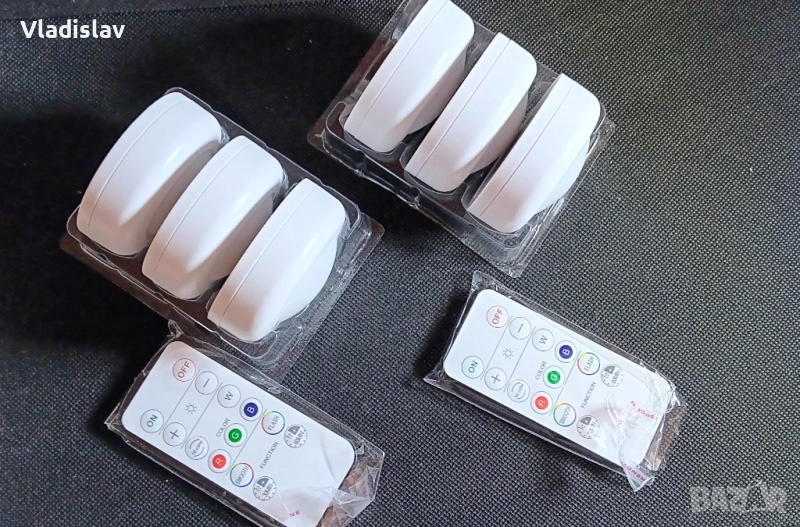 HELPLEX LED Puck лампи с дистанционно RGB, снимка 1