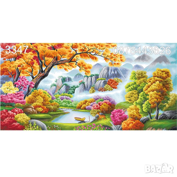 Диамантен Гоблен "Приказна планина с езеро"        3347, снимка 1