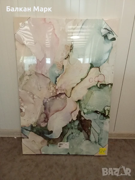Абстрактна картина 60x90 см върху дървена рамка, снимка 1