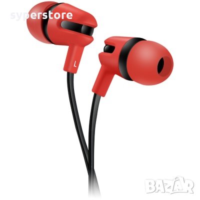 Слушалки с микрофон CANYON CNS-CEP4R Червени тапи за уши, In-Ear Stereo Earphones, снимка 1