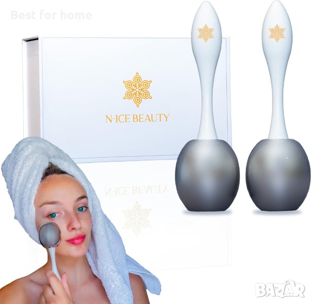 N-Ice Beauty Ice Globes за масаж на лице - помага за премахване на подпухналостта + торбичка , снимка 1