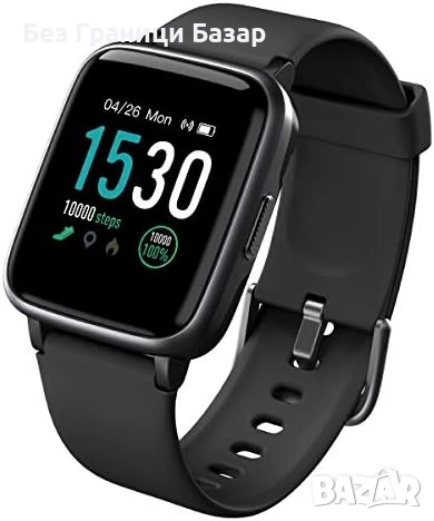 Нов водоустойчив смарт часовник 1.3'' дисплей, Bluetooth тракер, мониторинг на пулс и калории, снимка 1