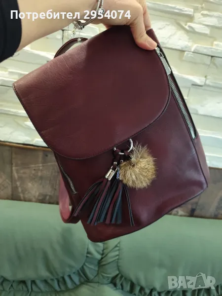 голяма кожена раница 25лв, снимка 1