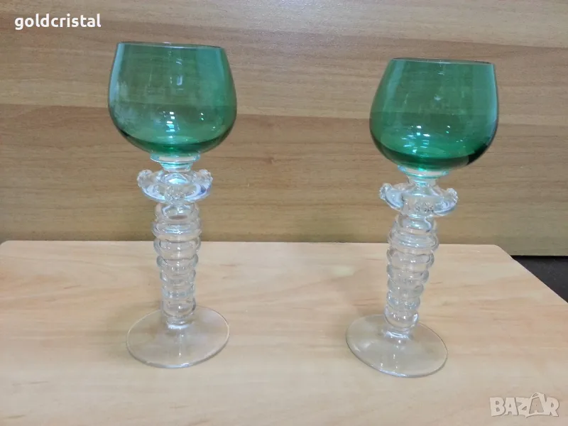стари стъклени чаши , снимка 1