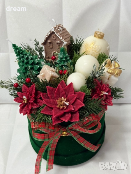 Коледни кутии с ароматни соеви свещи, снимка 1