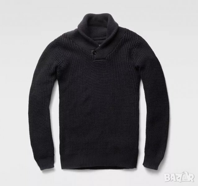 G-Star Raw Avihu Shawl Knit Mazarine Blue Мъжки Пуловер Размер M/L, снимка 1